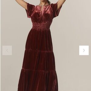 Anthropologie Velvet Maxi dress